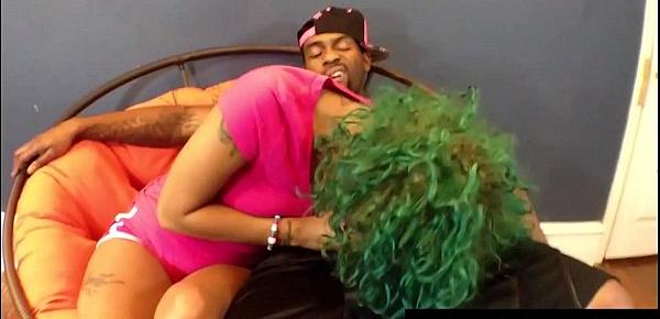  Green Haired Natasha Nunez Gets Facial By BBC Rome Major!